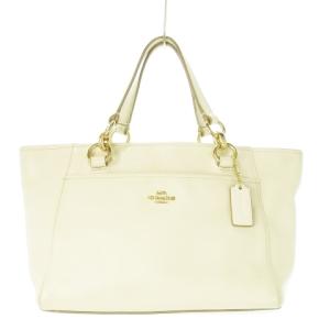 ハンドバッグ 2way ショルダーバッグ レザー 革 ロゴ 白 アイボリー F35030 /CK20 GY18