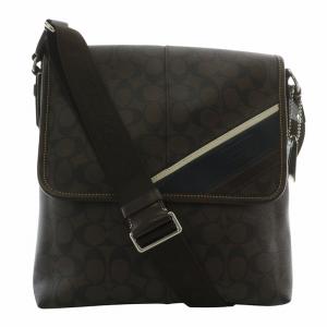 ショルダーバッグ PVC レザー シグネチャー 総柄 ロゴ 型押し 茶色 ブラウン 70333 /XZ