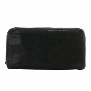 REC Fジップ 3セメタリー クロスパッチ ロング ウォレット ブラック