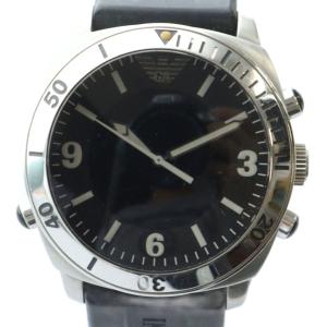 ジャンク品 腕時計 ウォッチ クォーツ ロゴ 黒文字盤 シルバー色 GY11 /MQ