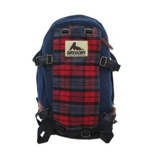 × プラドラ PLADRA コラボ 旧ロゴ ALLDAY リュックサック デイパック チェック柄切替 アニマル柄