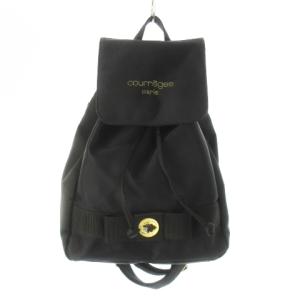 リュックサック デイパック ナイロン キャンバス ロゴ 黒 ブラック /CK23 GY18