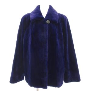 銀サガ シェアードミンク ファー コート パープル