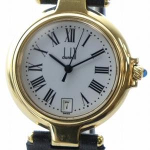 ミレニアム 腕時計 クォーツ 白文字盤 レザーベルト ローマン ゴールドカラー