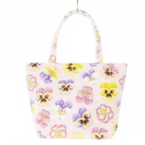 FEILER LOVERARY BY FEILER パンジー ハンドバッグ トートバッグ ミニ シュニール織り 花柄