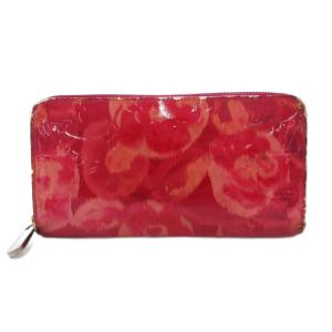 LOUIS VUITTON モノグラム ヴェルニ イカットフラワー 長財布 M90020 ピンク