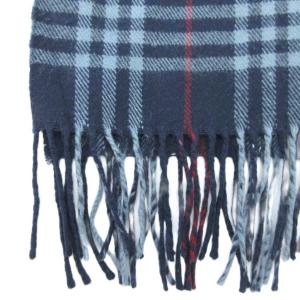 burberrys ヴィンテージ カシミア100％ マフラー チェック柄 ネイビー