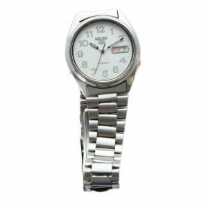 SEIKO ジャンク品 ファイブ 5 腕時計 ウォッチ 自動巻き 白文字盤 カレンダー付き ロゴ 7S26-3180