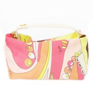 ポーチ ワンハンドル ナイロン プッチ柄 総柄 ロゴ ピンク 71SF51 /CK24 GY18