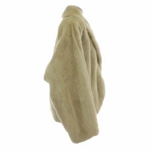 SAGA MINK 銀サガ JINDO ミンクファー コート ショールカラー 13 ホワイト