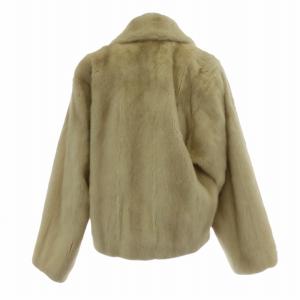 SAGA MINK 銀サガ JINDO ミンクファー コート ショールカラー 13 ホワイト