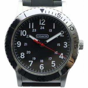 腕時計 ウォッチ クォーツ ロゴ 黒文字盤 シグネチャー シルバー色 GY18 /MQ