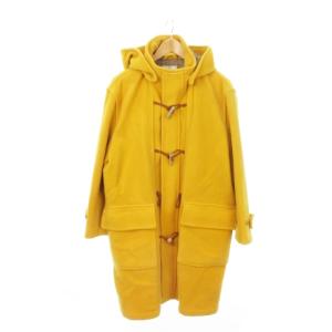 SPORT ダッフルコート ロング トグルボタン ジップアップ フード付き M 黄 イエロー /MN18