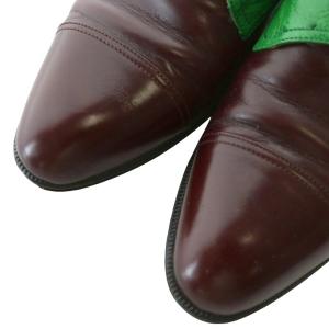HERMES ローファー オーストリッチ レザー ラウンドトゥ ストレートチップ ゴールド金具 35 22cm 茶色