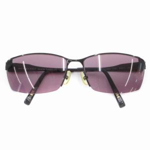 サングラス アイウェア 度なし ロゴ スクエア ハーフリム 6216-140 黒 ブラック /AE GY18