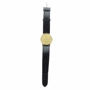 SEIKO ジャンク品 腕時計 ウォッチ クォーツ カレンダー付き ロゴ レザーベルト ゴールド色 5Y39-7010