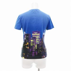 VIVIENNE TAM Tシャツ 半袖 総柄 ビーズ プリント 0 青 ブルー /JS GY11