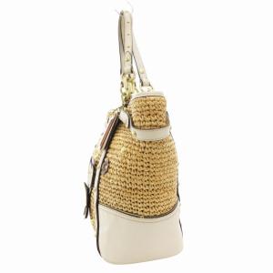 COACH 16763 フローラル エンベリッシュド ストロー ナタリー かごバッグ トート フラワーモチーフ レザー