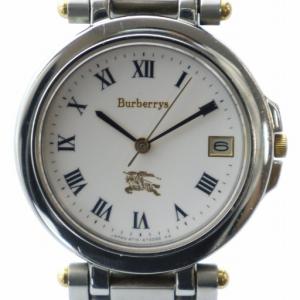 腕時計 クォーツ 白文字盤 ローマン カレンダー付き シルバー色 4710-471121