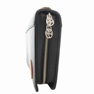 CASTELBAJAC 美品 セカンドバッグ クラッチ ロゴ レザー 黒 ブラック 茶 ブラウン /GV GY18