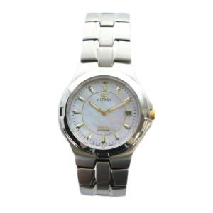 CITIZEN アテッサ ATTESA 腕時計 ウォッチ エコドライブ ソーラー シェル文字盤 ロゴ デイト カレンダー付き