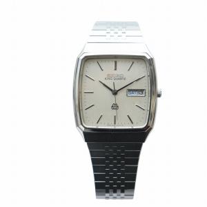 SEIKO KING QUARTZ 腕時計 クォーツ デイデイト カレンダー付き シルバーカラー