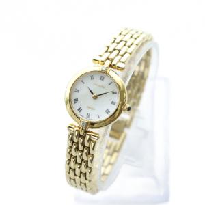 SEIKO ジャンク品 エクセリーヌ EXCELINE 腕時計 ウォッチ クォーツ ローマン 白文字盤 ゴールド色