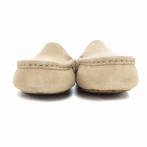UGG Ansley アンスレー ローファー モカシン シューズ 裏ボア ロゴ スエード 24cm ベージュ /AE