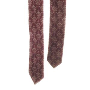 UNDERCOVERISM ネクタイ ナロー ジャカード 花柄 ボタニカル 総柄 赤 レッド ワイン /CK15 GY17