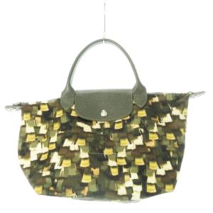 ル プリアージュ ハンドバッグ 2way ショルダーバッグ ナイロン レザー 革 ロゴ フリンジプリント
