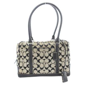 6097 トートバッグ ハンドバッグ シグネチャー レザー キャンバス ベージュ /AE GY18