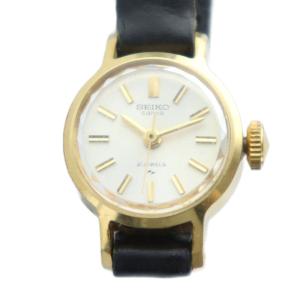 腕時計 ウォッチ 21石 手巻き レザーベルト ロゴ ゴールド色 1104-0020 GY18 /MQ