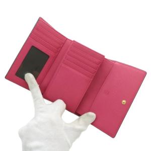 MCM 財布 三つ折り レザー ヴィセトス柄 ラビット 総柄 ロゴ 茶色 ブラウン /XZ GY13