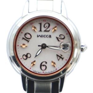 ウィッカ wicca 腕時計 ウォッチ ソーラー ロゴ カレンダー付き シルバー色 H0F8-R005235