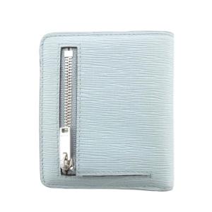 BALLY 二つ折り財布 PVC ロゴ 水色 ライトブルー /UO GY18