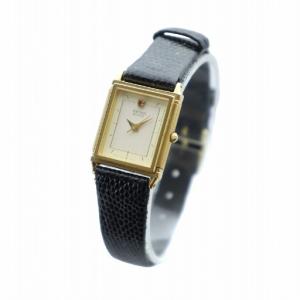 SEIKO 腕時計 ウォッチ クォーツ 石付き スクエア レザーベルト ゴールド色 7321-5660 GY18 /MQ