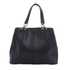 COACH ミネッタ ハンドバッグ ショルダー 2WAY クロスグレイン レザー ネイビー F36642 /UO