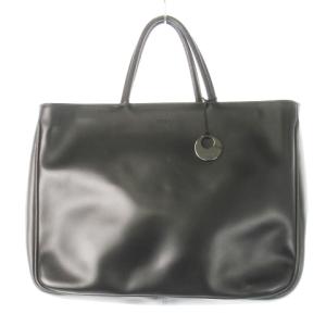 ブリーフケース ビジネスバッグ 2way ショルダーバッグ レザー 革 ロゴ型押し 黒 ブラック /CK12