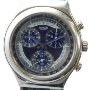 ヴィンテージ アイロニー SEATRIP 腕時計 ウォッチ クォーツ クロノグラフ レザーベルト シルバー色