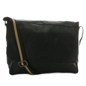 ブレイブマン ショルダーバッグ メッセンジャーバッグ レザー ロゴ 黒 ブラック /XZ GY18
