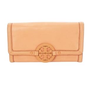 長財布 ロングウォレット 小銭入れあり レザー 革 ステッチ Tロゴ コーラル /CK34 GY11