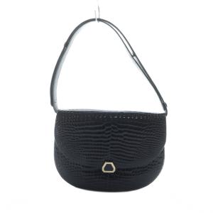 ワンショルダー バッグ シャイニークロコ ブラック