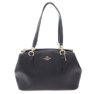 トートバッグ ロゴ レザー 紺 ネイビー /AE GY18