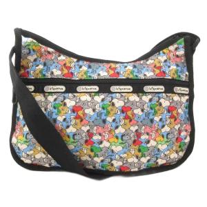 LesportSAC ピーナッツ 美品 ショルダーバッグ ロゴ スヌーピー 総柄 マルチカラー /AE GY18