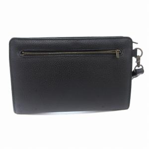 LACOSTE クラッチバッグ セカンドバッグ レザー ロゴ 黒 ブラック /AE GY18