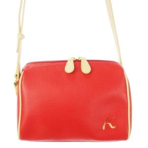 ショルダーバッグ レザー 革 シボ革 ロゴ 赤 レッド /CK19 GY11