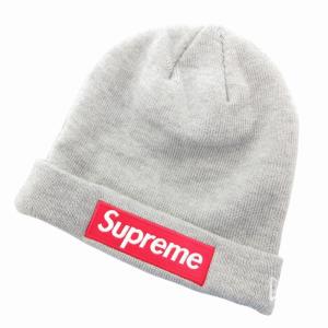 ×NEW ERA ニットキャップ ボックスロゴ グレー G2908182018