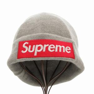 Supreme ×NEW ERA ニットキャップ ボックスロゴ グレー G2908182018