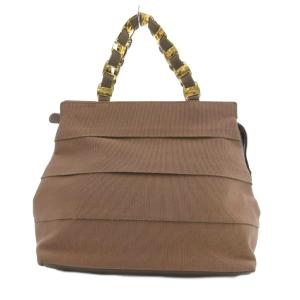 Salvatore Ferragamo ヴァラ チェーン ハンドバッグ ブラウン系 AU-21 /UO