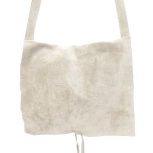 ショルダーバッグ スエード 本革 ロゴ ステッチ グレー /AH12 GY18